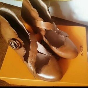 Vintage Miz Mooz Leather Brown Heels